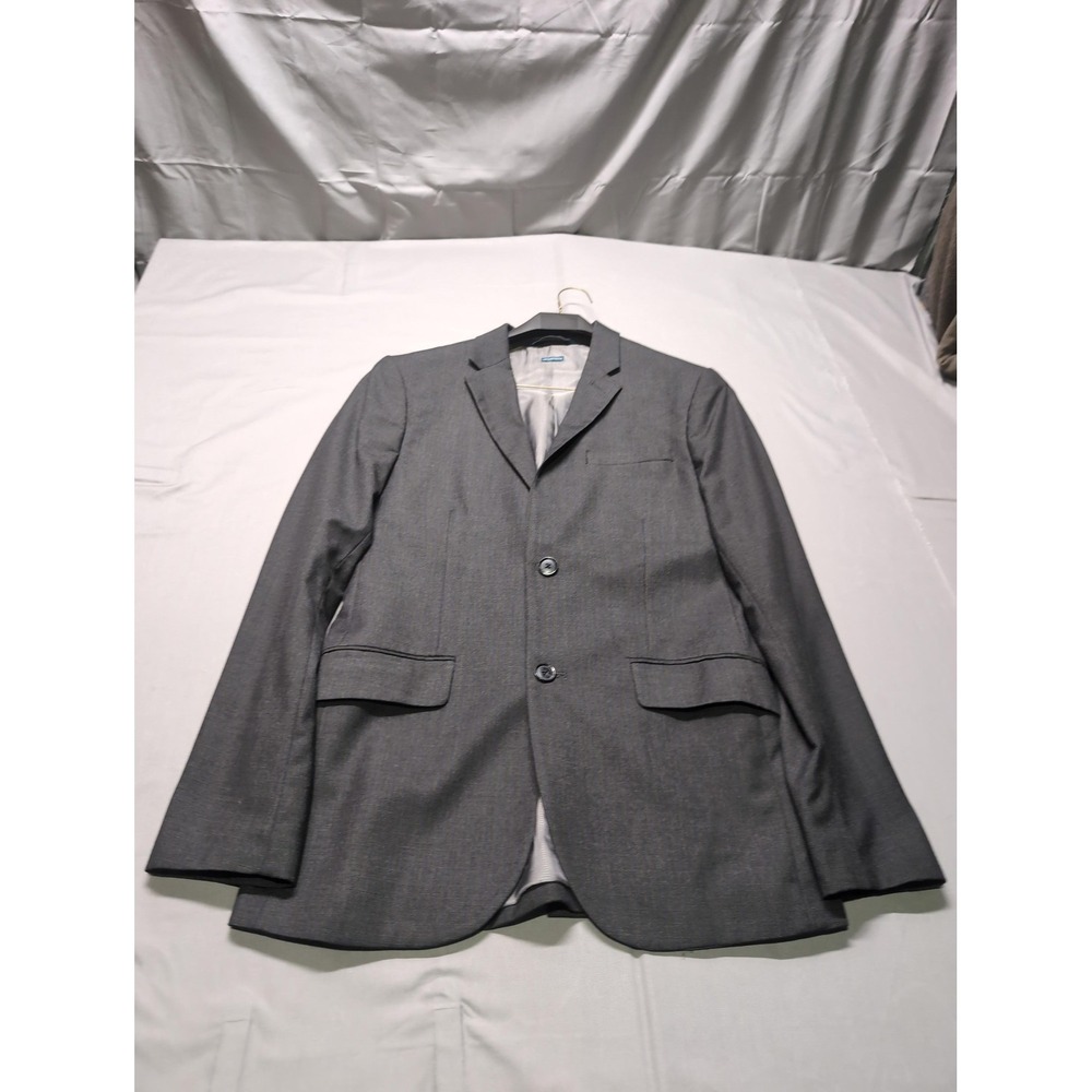 Perry Ellis Blazer Jacket Mens 38 Regular Gray Very Slim Stretch 2 Button